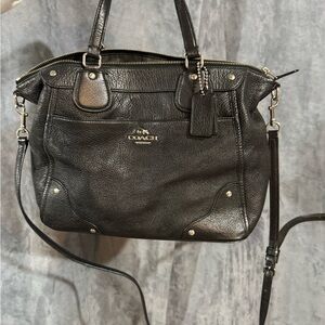 Coach Black Leather Satchel